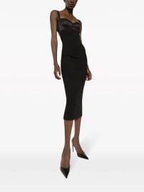 Dolce & Gabbana bustier-style Sleeveless Midi Dress | Black | FARFETCH at Farfetch